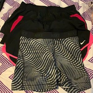 Nike running shorts bundle - large women’s